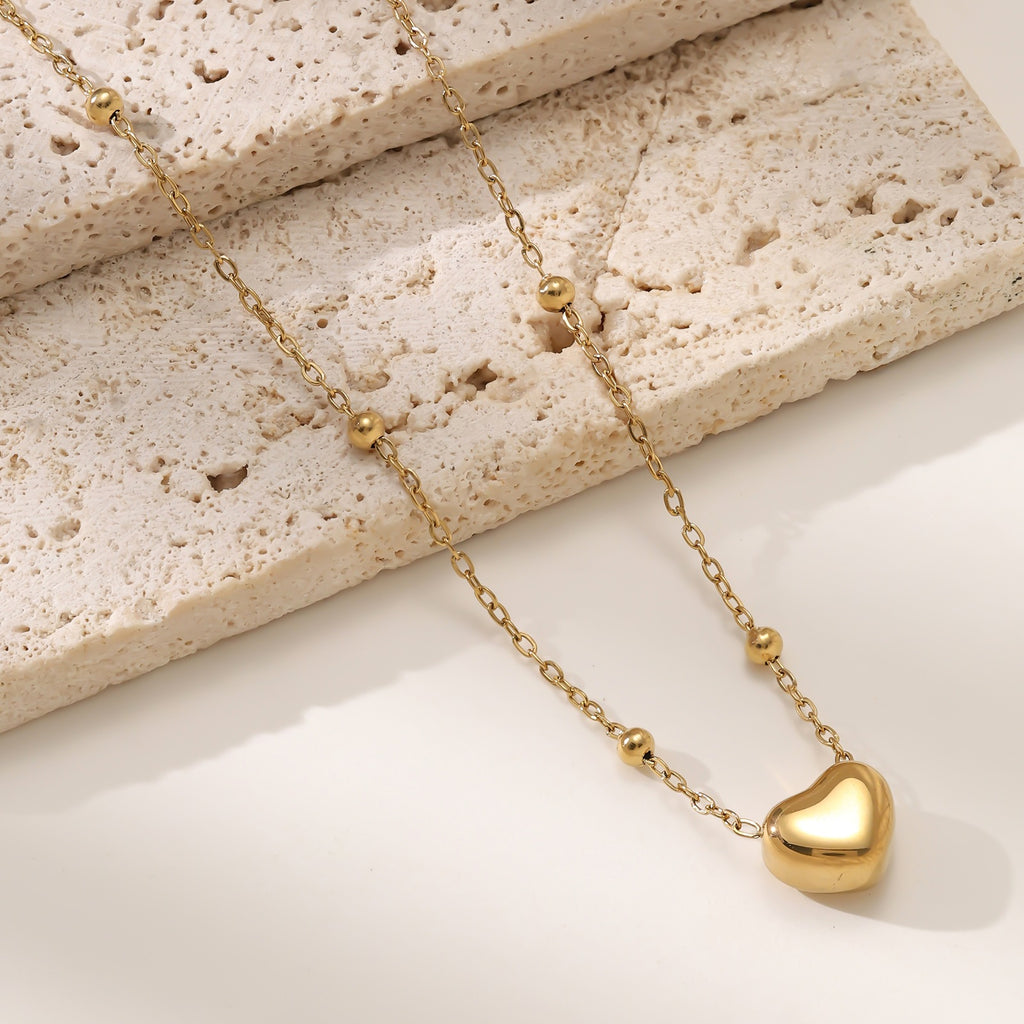 Doudou chain love 304 stainless steel necklace fashion simple collarbone chain light luxury does not fade versatile jewelry wholesale