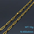 Elongated Rectangle Link Chain Necklace