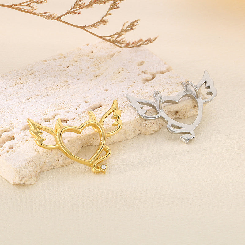 Heart with Wings Pendant Necklace