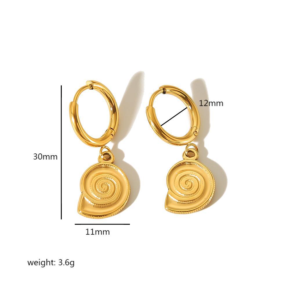 Stainless Steel Seashell Charm Necklace & Bracelet Set
