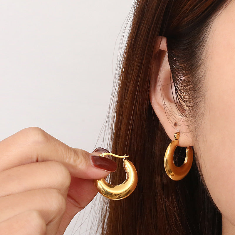Chunky Gold & Silver Hoop Earrings