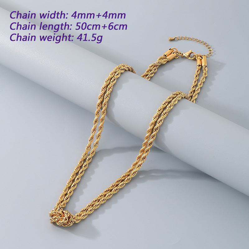 Twisted Rope Chain Bracelet