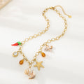 Gold Summer Charm Necklace
