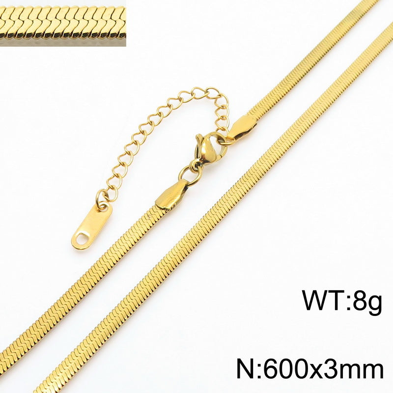 Minimalist Herringbone Chain Necklace
