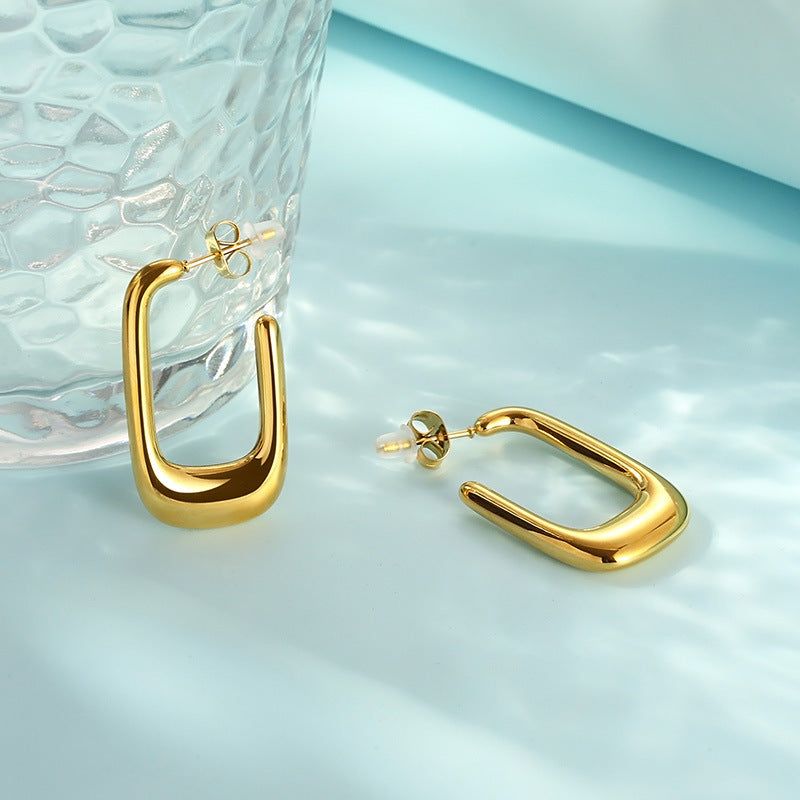 Chunky U-Hoop Earrings
