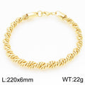 Stainless steel twisted rope chain niche neutral wind couple bracelet vacuum plated 18K gold chain jewelry men's and women's jewelry