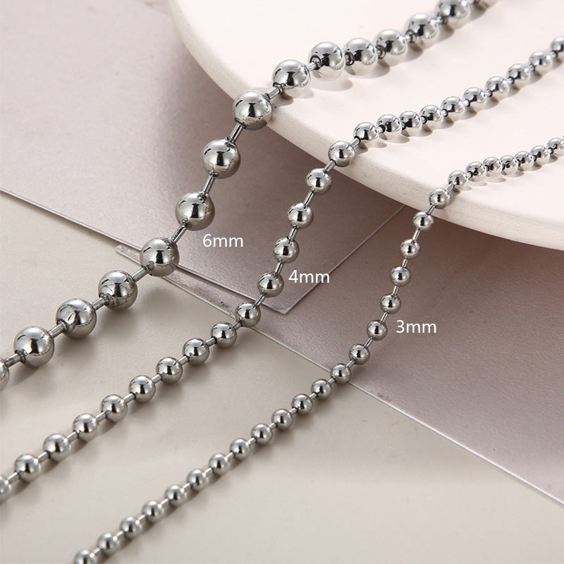 Polished Bead Chain Necklace