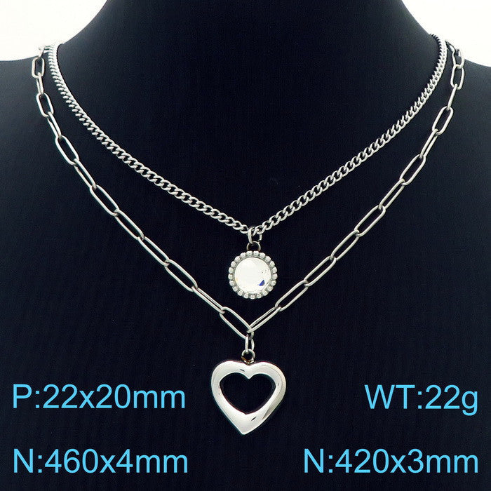 Gold & Pearl Heart Necklace