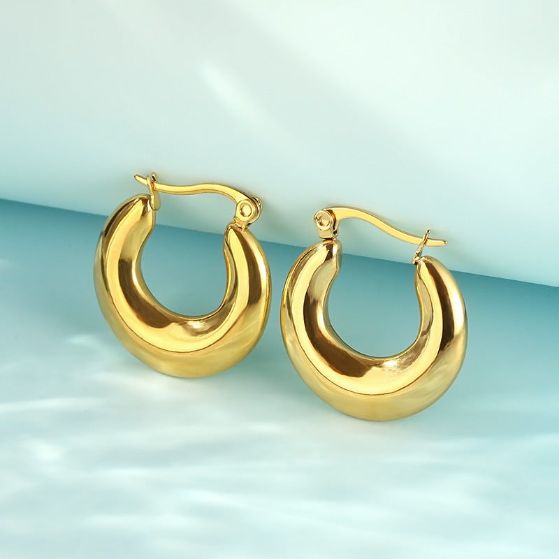 Chunky Gold & Silver Hoop Earrings