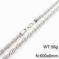 European and American foreign trade titanium steel chain necklace men and women ins Internet celebrities personality bare chain trend stainless steel twist chain plain chain