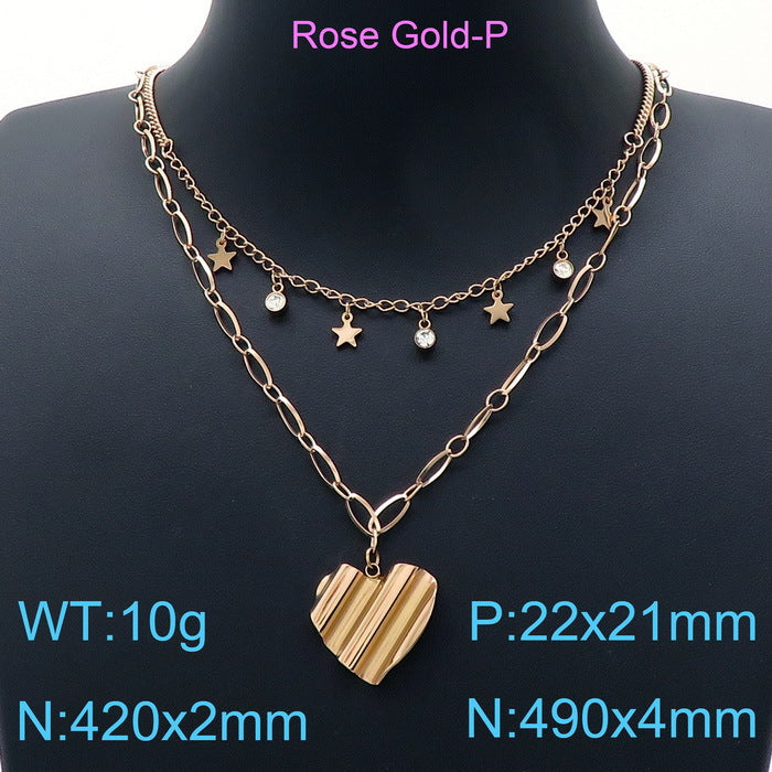 Gold & Pearl Heart Necklace