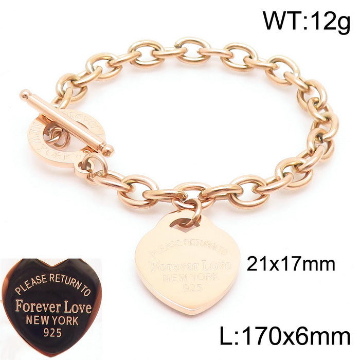 Gold Heart Charm Jewelry Set with Green Enamel Pendant