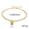 European and American fashion personalized stainless steel 18K gold-plated hollow ball gold bead necklace bracelet set, free jewelry