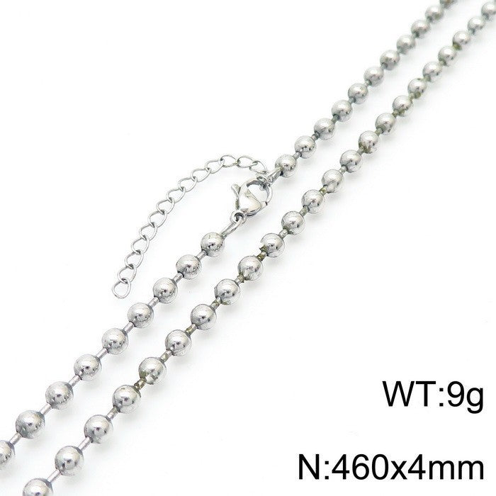 Classic Polished Bead Chain Necklace