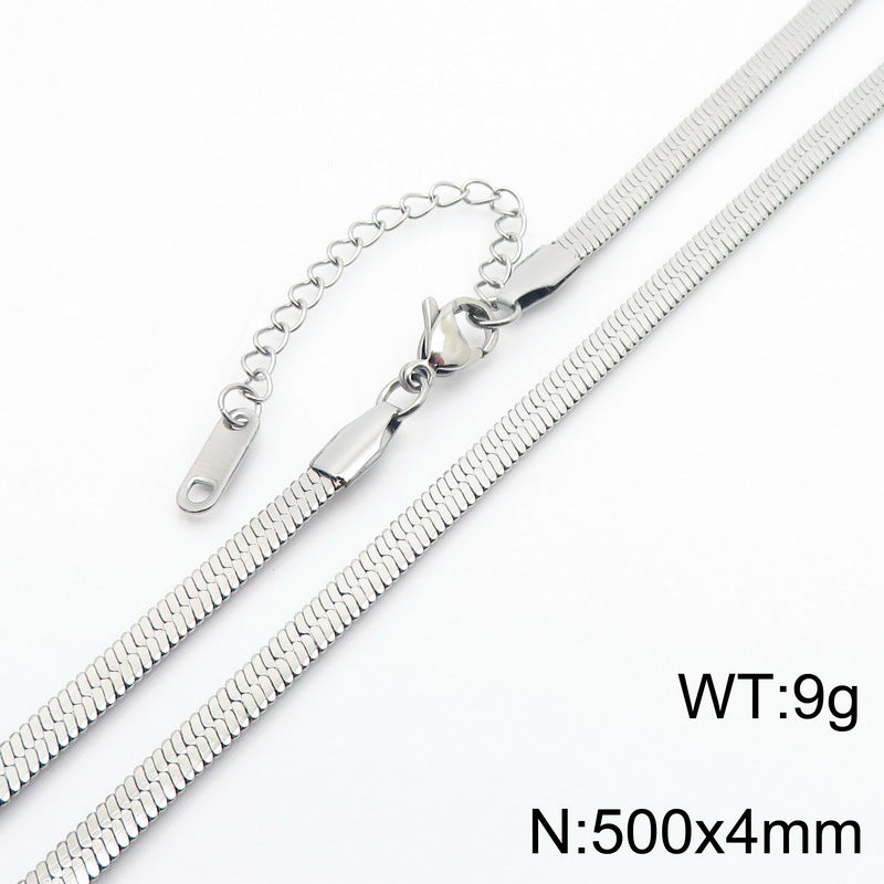 Minimalist Herringbone Chain Necklace