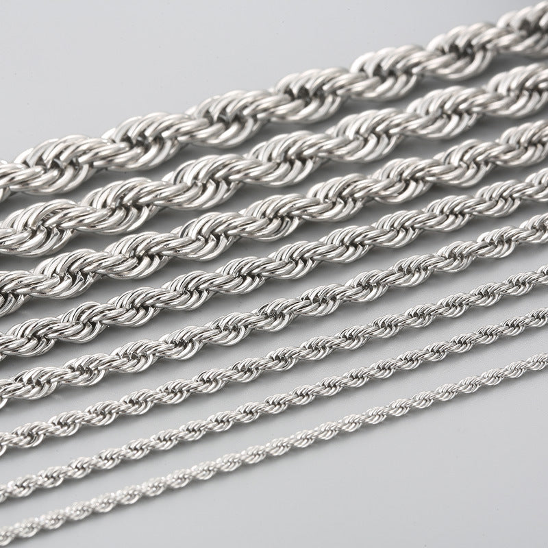 Stainless Steel Rope Chain Necklace