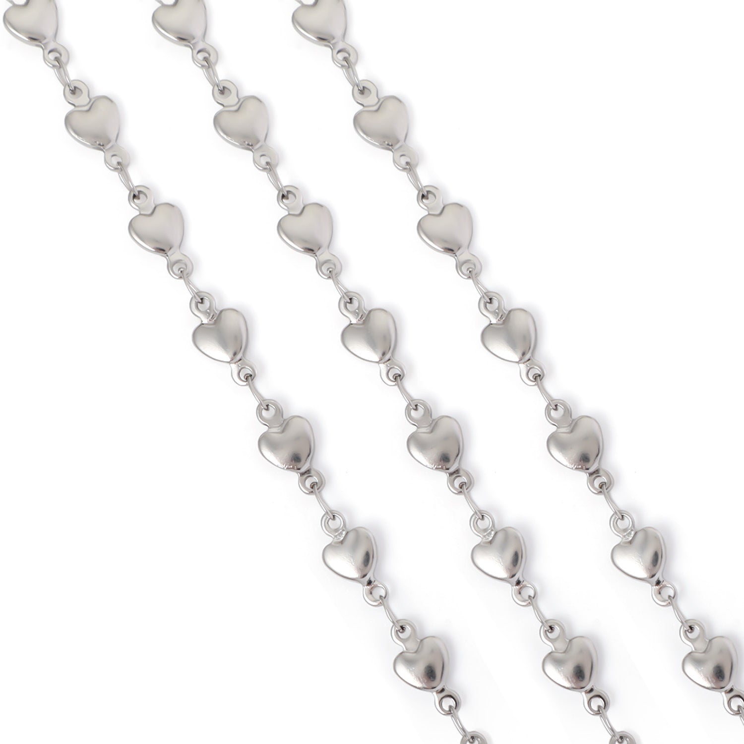 European and American cross-border stainless steel vacuum electroplating gold peach heart dolphin five-pointed star necklace handmade chain jewelry accessories wholesale