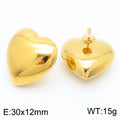 Chunky Heart Stud Earrings