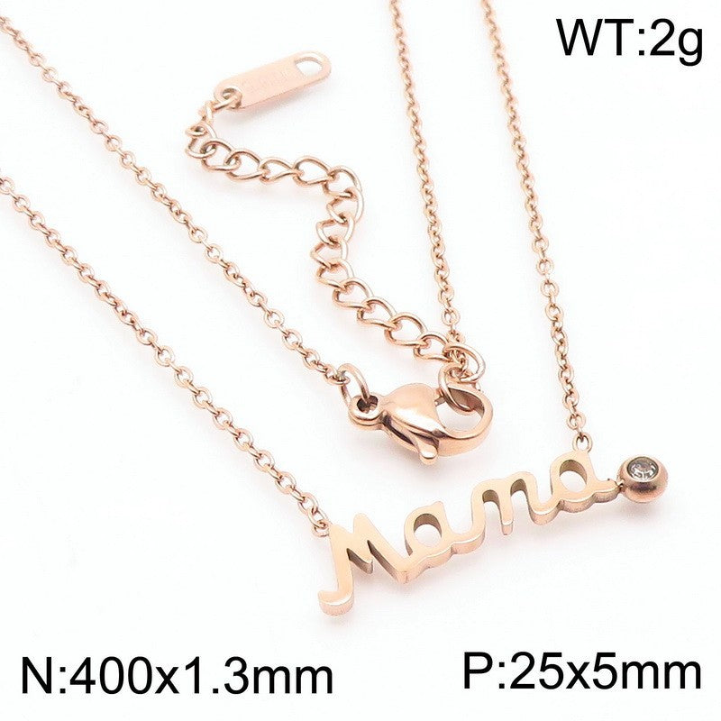 Minimal “Mama” Name Jewelry Set