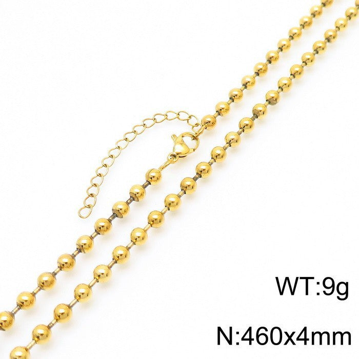 Classic Polished Bead Chain Necklace