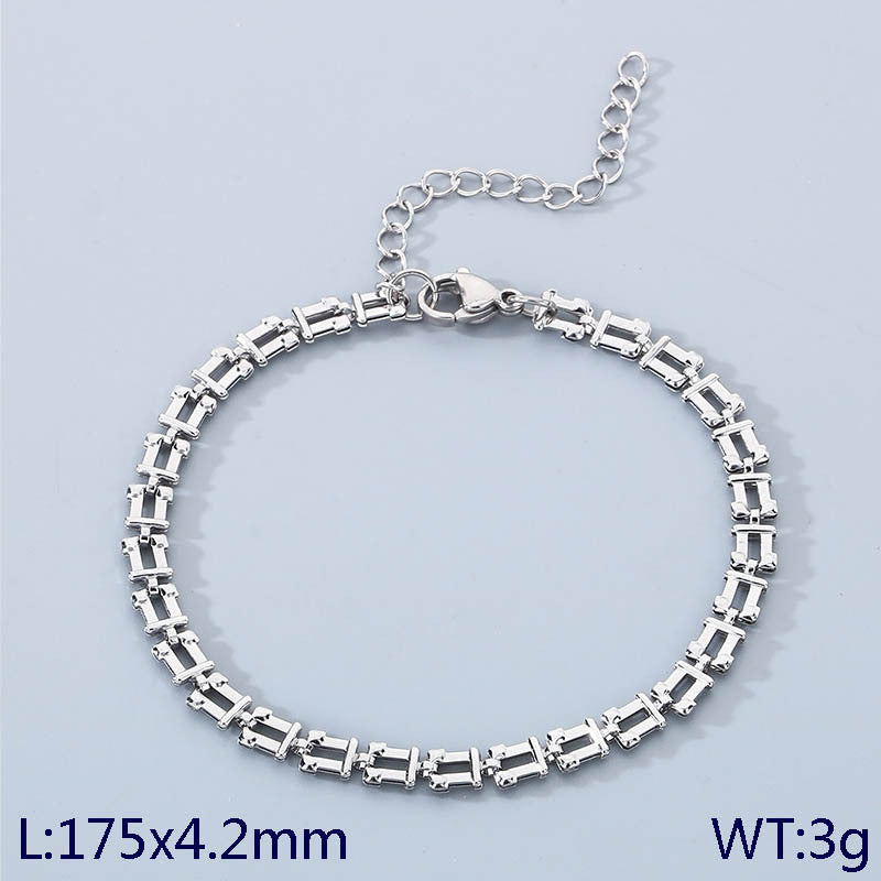New high-end personalized stainless steel hollow u-shaped chain bracelet women's design 18k titanium steel bracelet accessories in stock