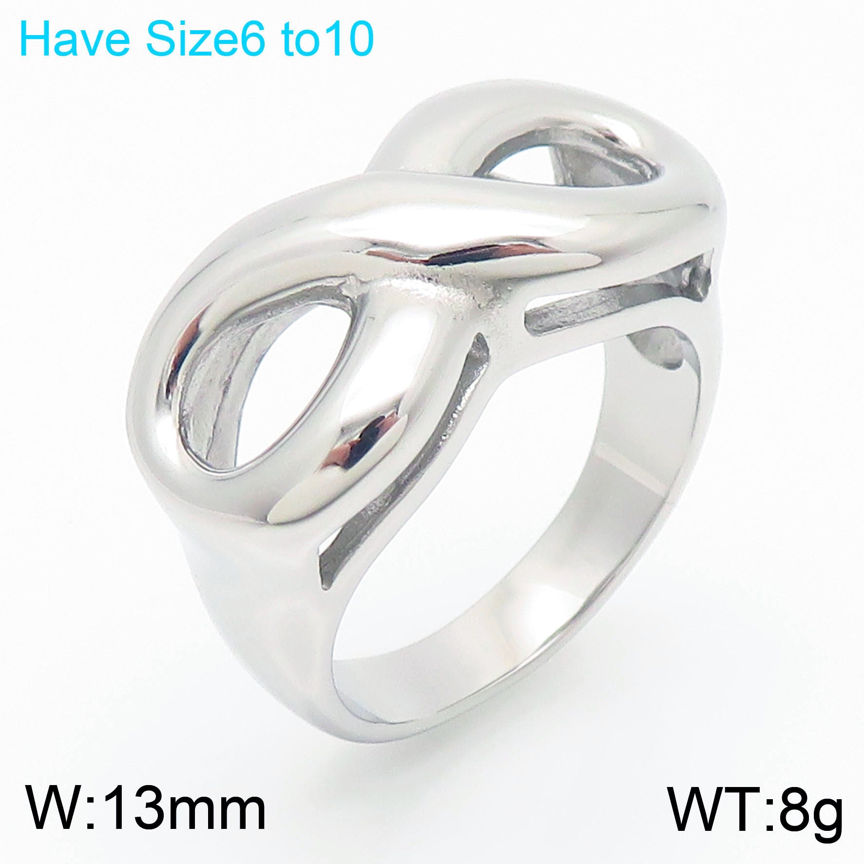 Infinity Knot Jewelry Set – Stainless Steel Earrings, Ring & Necklace (Gold / Silver)