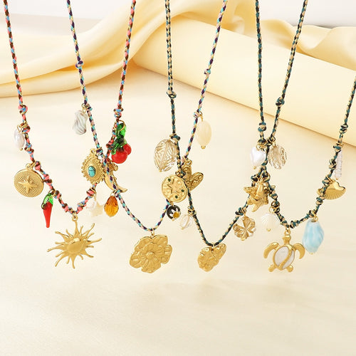 Bohemian Charm Pendant Necklace Collection