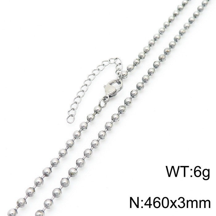 Classic Polished Bead Chain Necklace