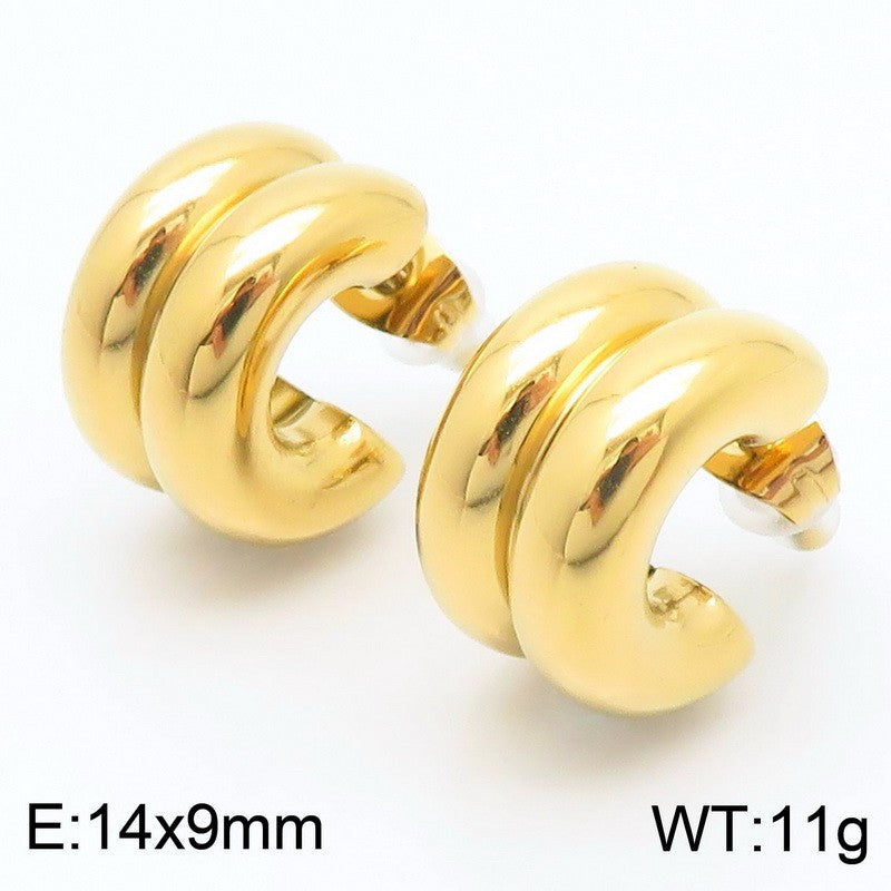 Minimalist Gold Loop Jewelry Set