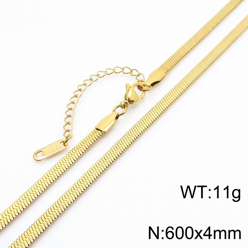 Minimalist Herringbone Chain Necklace