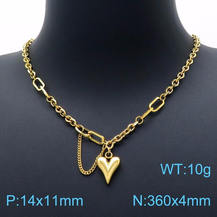 Multi-Chain Heart Pendant Necklace Collection