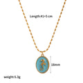 Ocean-Inspired Enamel Pendant Necklace