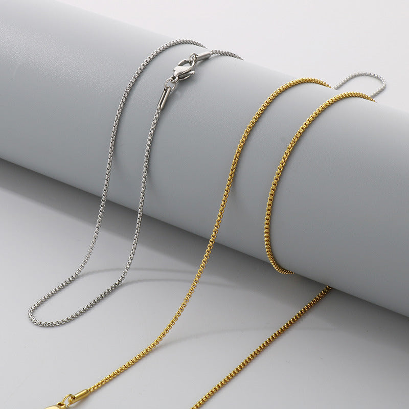 Classic Stainless Steel Pearl Chain Necklace Unisex Multi-Size Necklace Jewelry Pendant with Chain Spot Wholesale