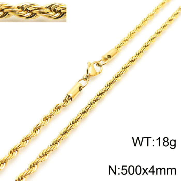 Stainless Steel Rope Chain Necklace