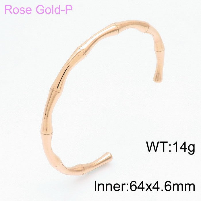 Bamboo Texture Cuff Bangles
