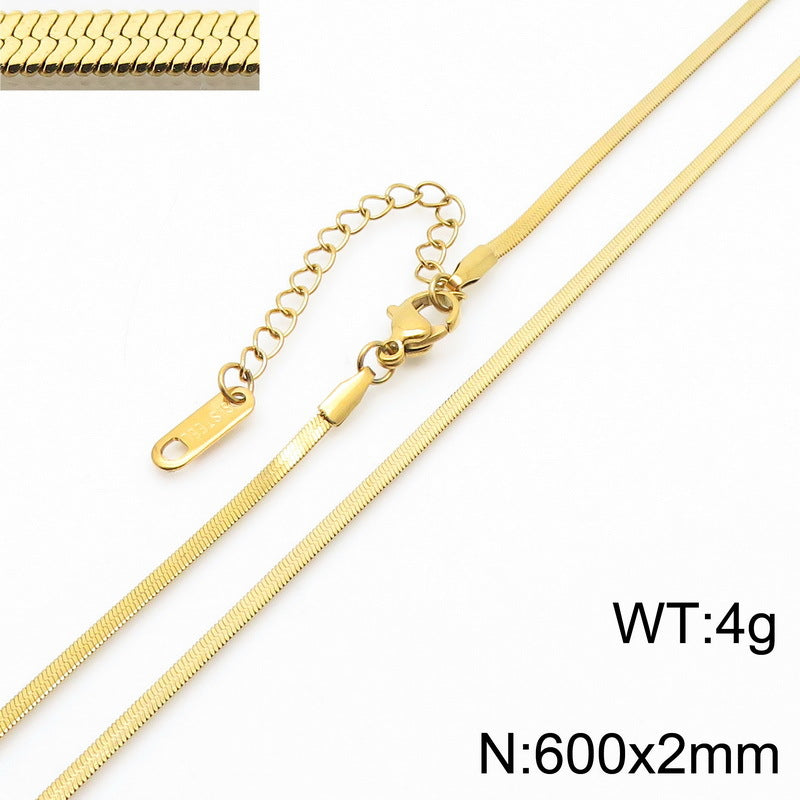 Minimalist Herringbone Chain Necklace
