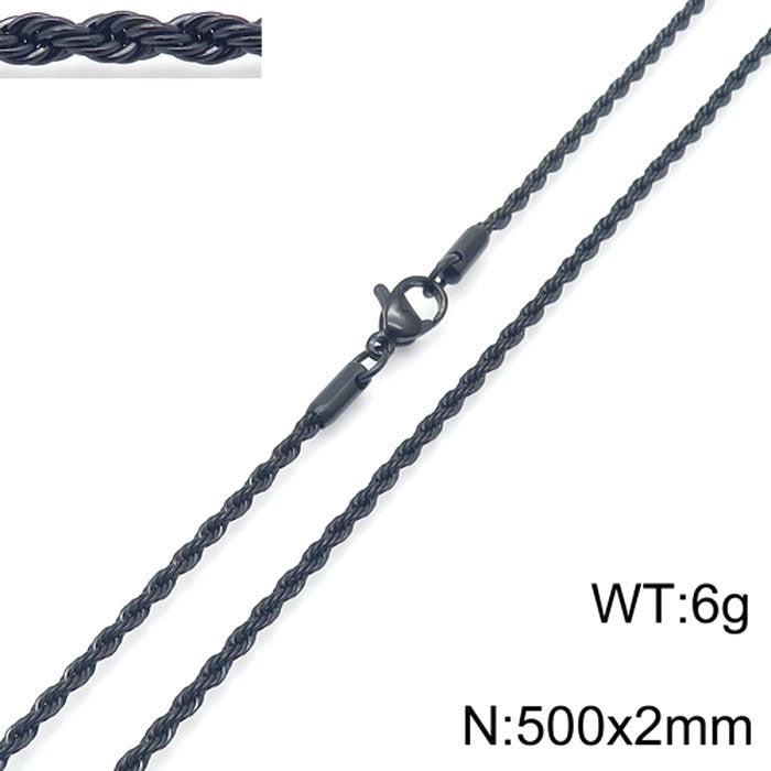 Stainless Steel Rope Chain Necklace