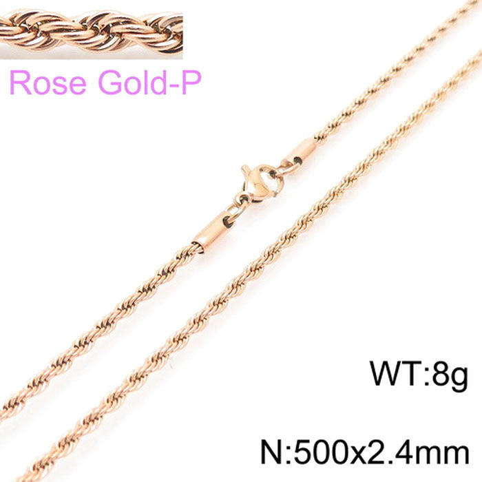 Stainless Steel Rope Chain Necklace