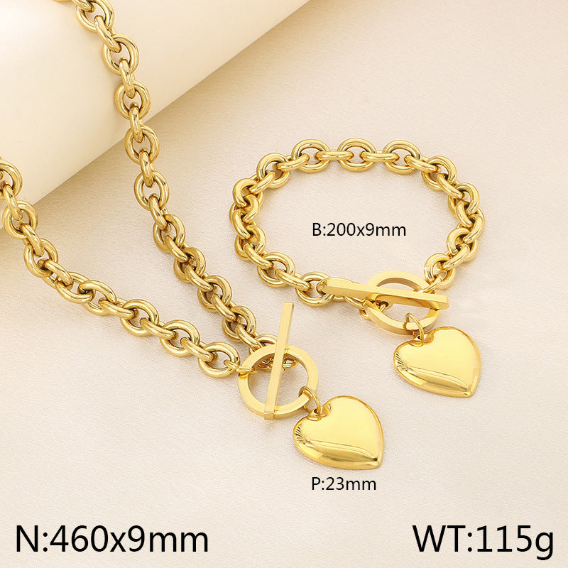 Heart Toggle Chain Necklace Collection