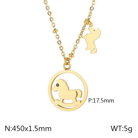 Rocking Horse Charm Necklace