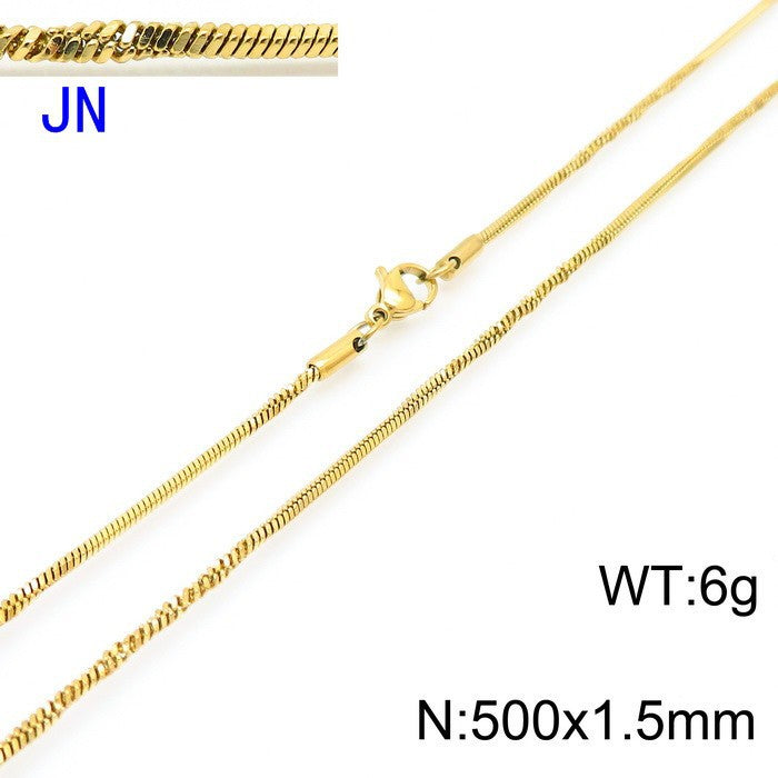 Stainless Steel Snake Chain Necklace