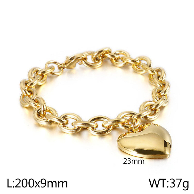 Chunky Heart Chain Necklace