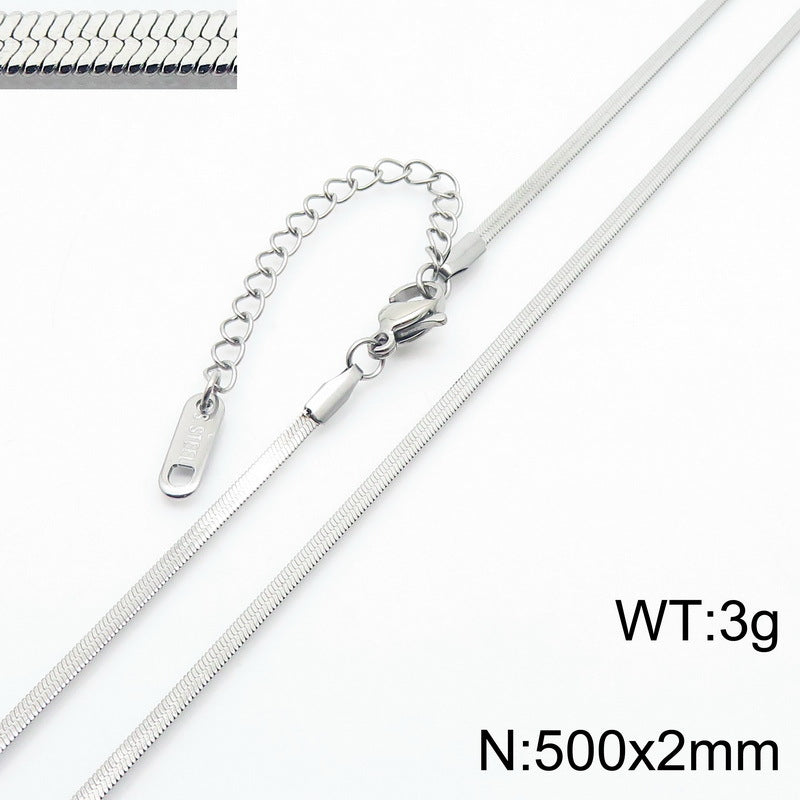 Minimalist Herringbone Chain Necklace