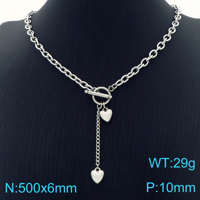 Gold & Pearl Heart Necklace