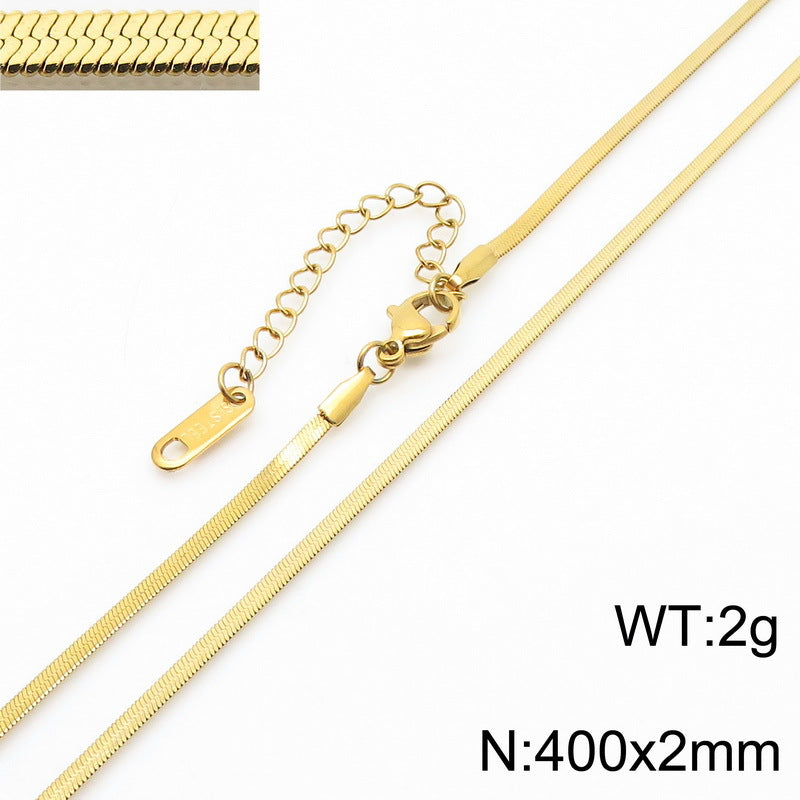 Minimalist Herringbone Chain Necklace