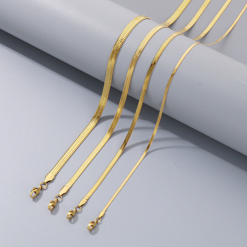Minimalist Herringbone Chain Necklace