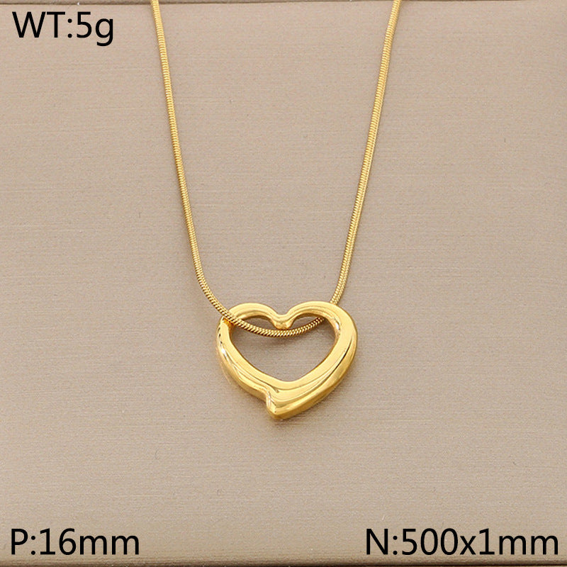 Open Heart Pendant Necklace