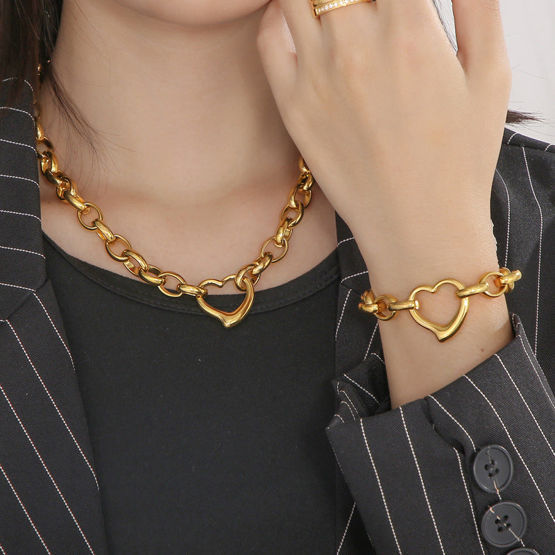 Heart-Link Chain Necklace / Bracelet