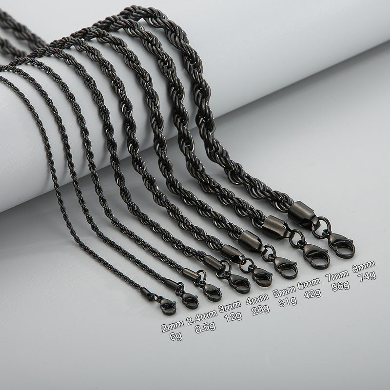 Stainless Steel Rope Chain Necklace