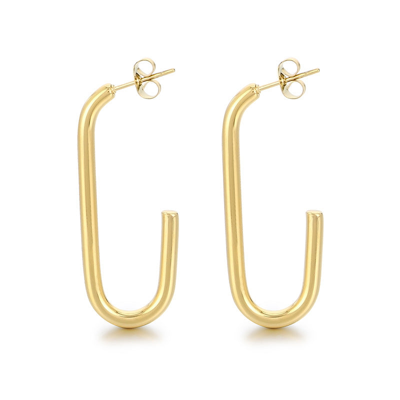 Minimalist U-Shaped Hoop Earrings